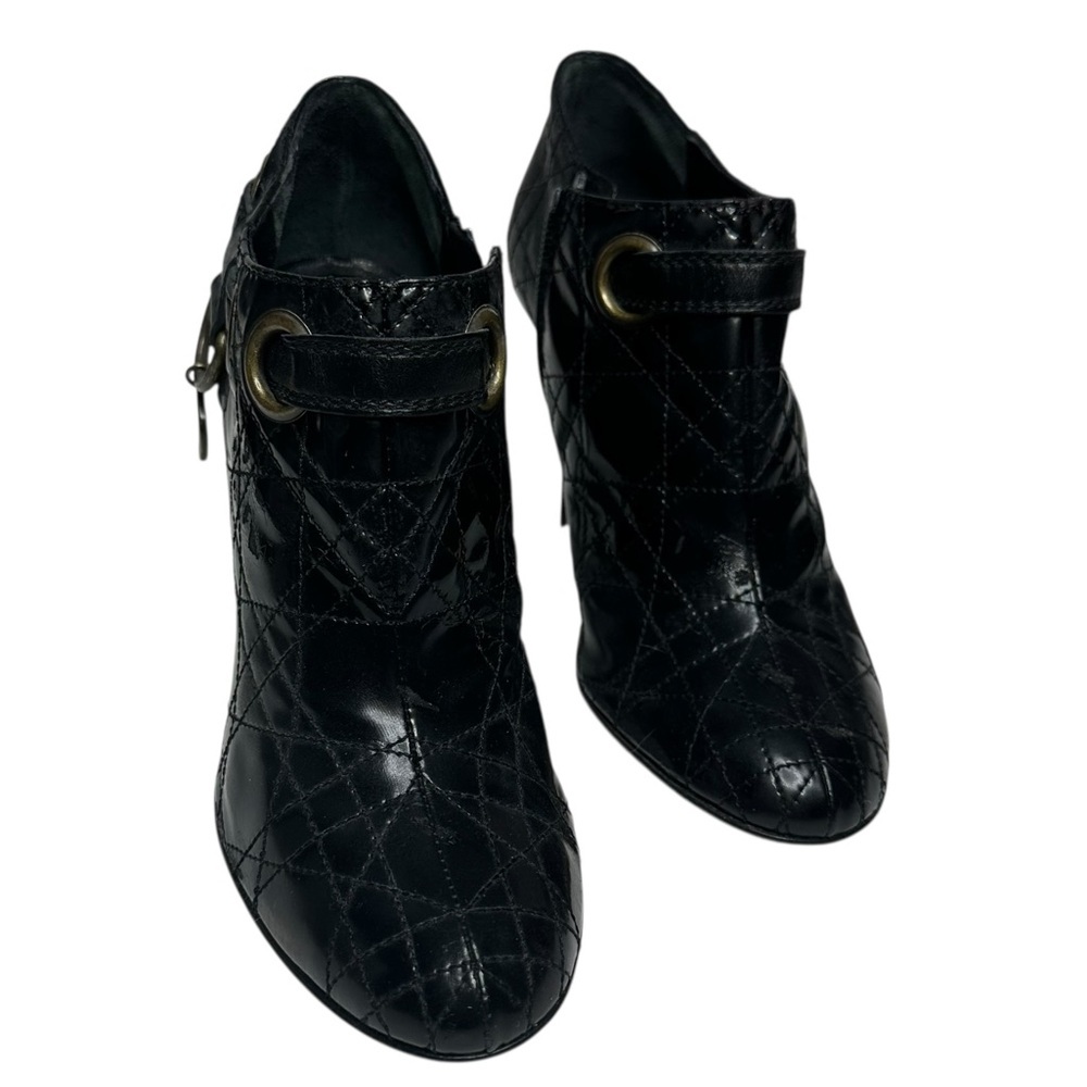Dior Cannage Black Leather Ankle Booties 38 - Picture 6 of 15